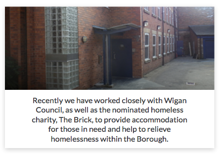heaton group helps homeless with the brick
