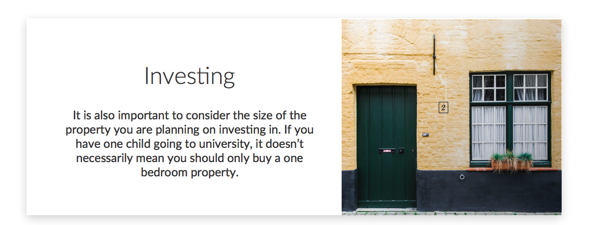 it is also important to consider the size of the property you are planning on investing in.